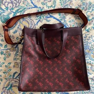 Coach burgundy field tote — great condition